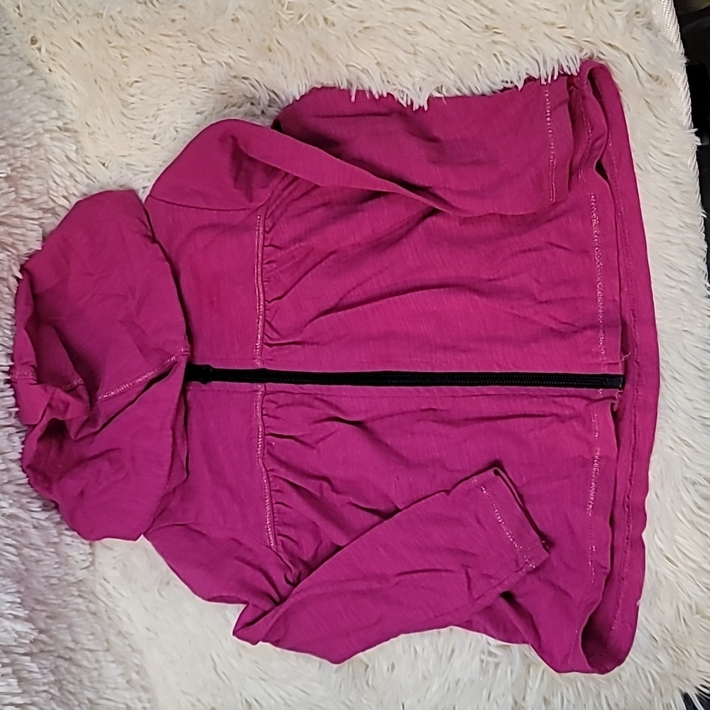 Girls, Toddler Size 2 years, Pink light weight hoody with zipper, jacket, summer